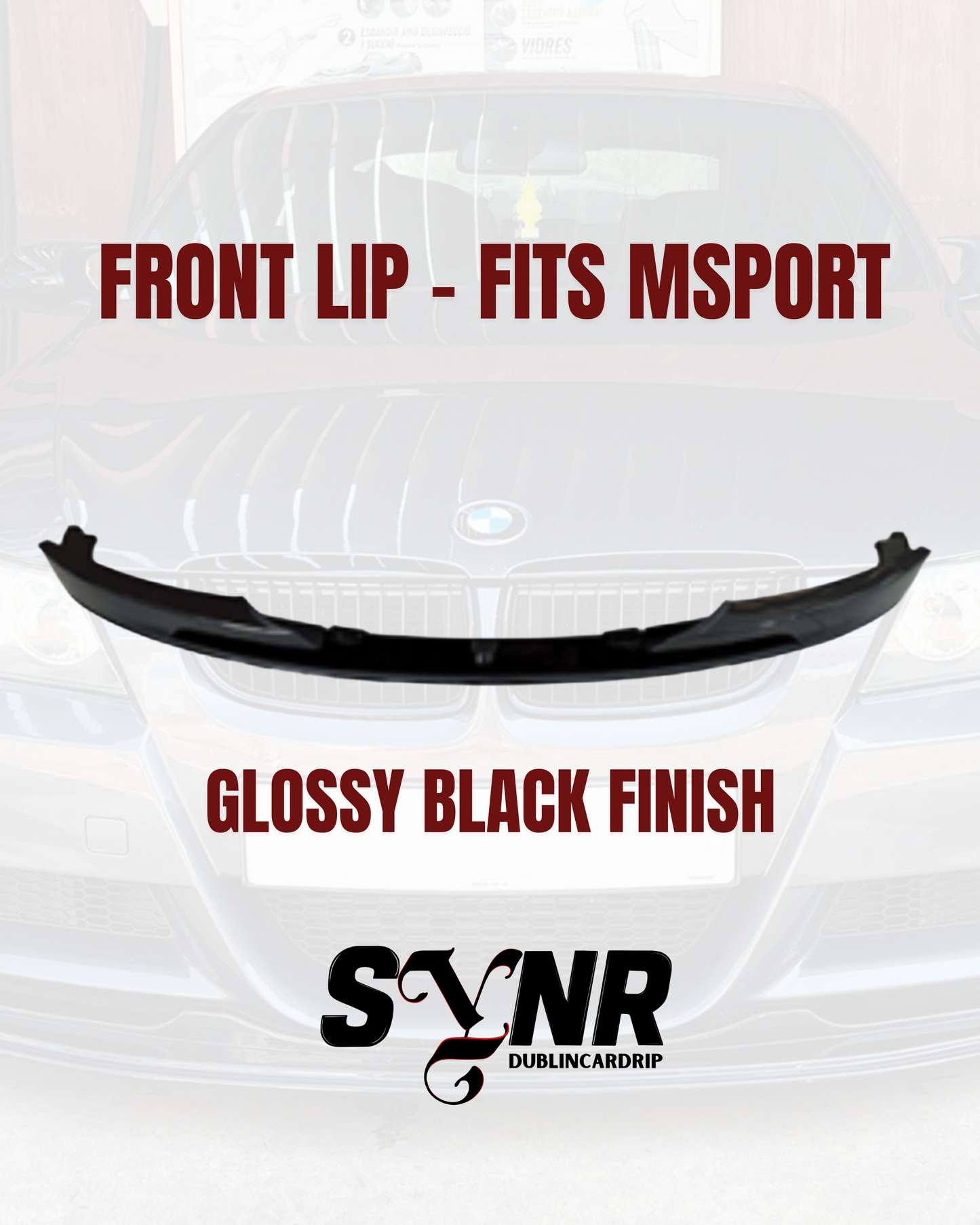BMW E92 LCI M Sport Front Lip – Gloss Black (2009–2011)